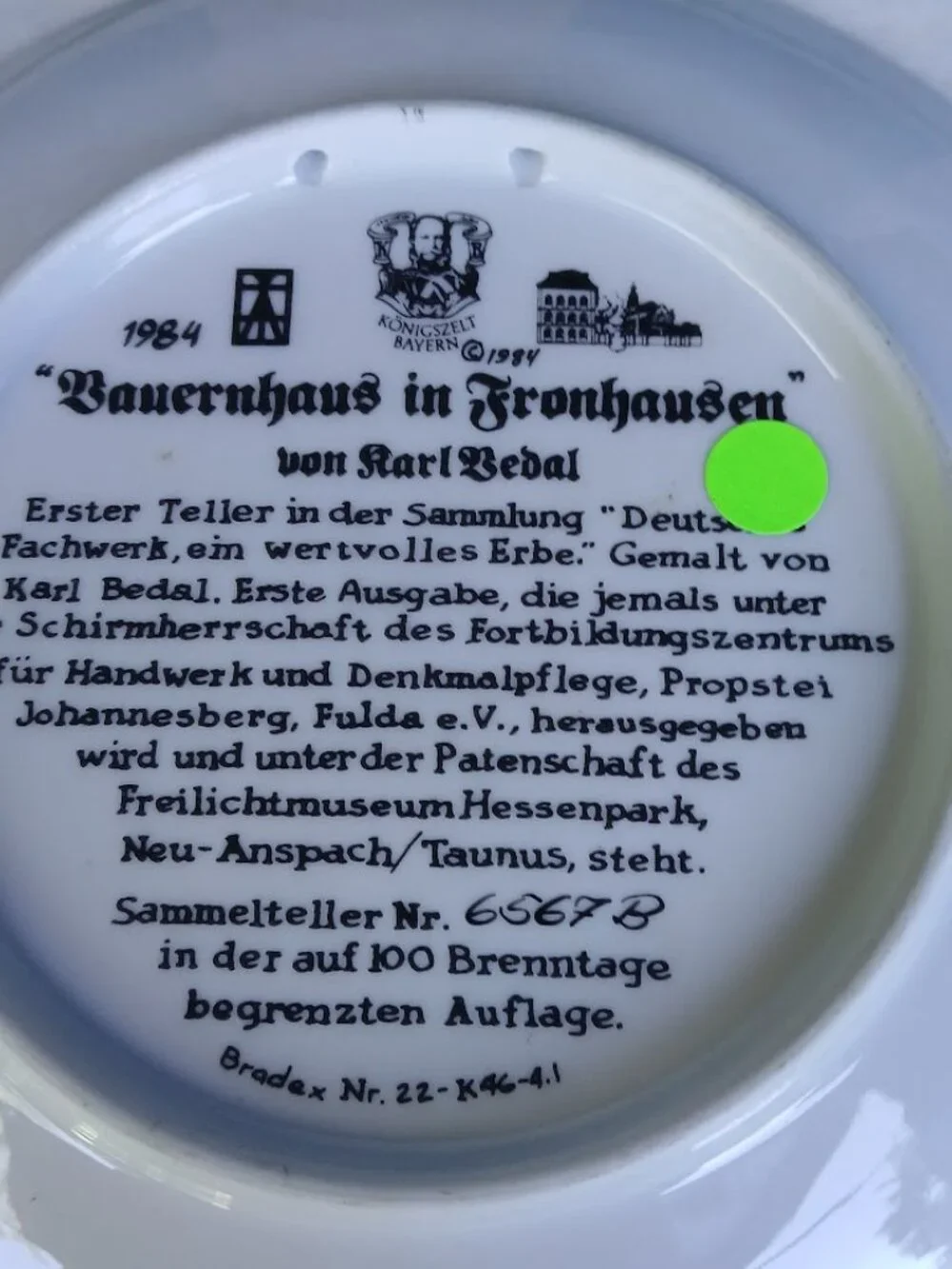German Collector plate